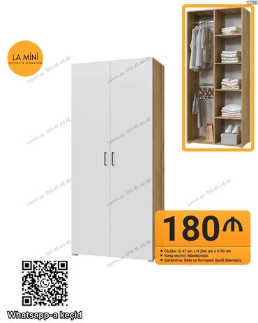 Çarpayılar: Açılan, 2 qapılı Düz dolab, Qarderob, paltar dolabı