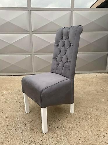 Stilske stolice: Tapacirane trpezarijske stolice sa visokim naslonom - Dizajn — 11