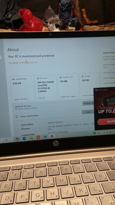 HP: HP Pavilion noutbuk - Model: HP Pavilion (gümüş rəng) - Prosessor — 10