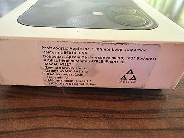 Apple iPhone: Apple Iphone 16 128gb u fabrickom stanju ✓Boja Crna  ✓Nikada nije — 9