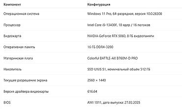 i5 7600: Компьютер, ядер - 10, ОЗУ 16 ГБ, Игровой, Б/у, Intel Core i5, NVIDIA GeForce RTX 5060, SSD — 4