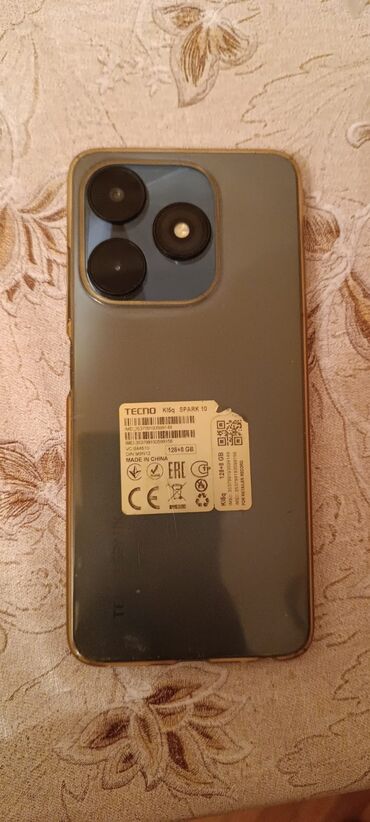 Tecno: Tecno Spark 10 5G, 128 GB, rəng - Bej, Barmaq izi, İki sim kartlı, Face ID