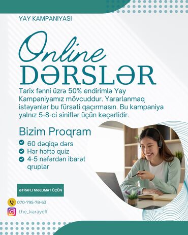 sintezator dersleri: Fənnlər: •Kimya •Tarix •Biologiya •Coğrafiya •Azərbaycan dili