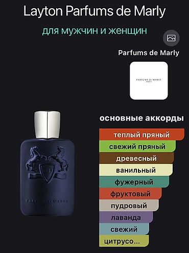 Личные вещи: Парфюм Layton Parfums de Marly — унисекс-аромат. Характер аромата: - — 1