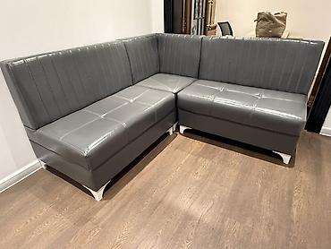 metbex oturacaqlari: Künc tipli modul skamya/oturacaq dəsti - Rəng: tünd boz (boz-qartal) — 4