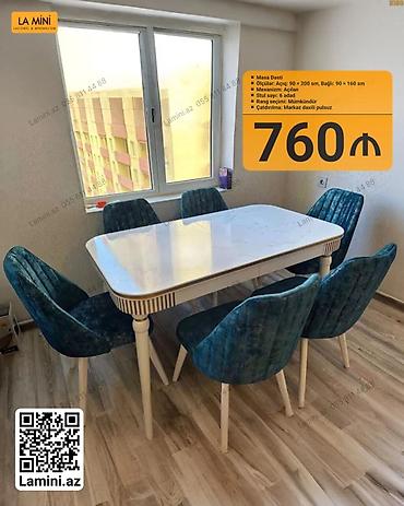 Ev və bağ: Masa dəsti - Masa ölçüləri: Açıq 90 × 200 sm, bağlı 90 × 160 sm - — 1