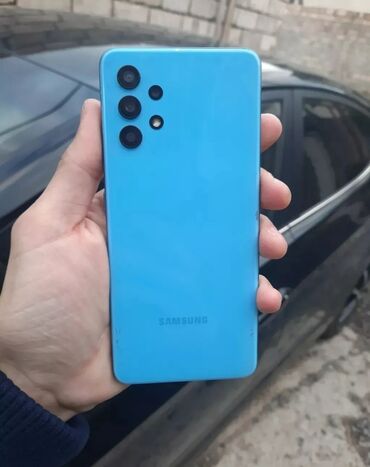 vegaset telefon: Samsung Galaxy A32, 64 ГБ, цвет - Голубой, Сенсорный, Отпечаток пальца, Face ID