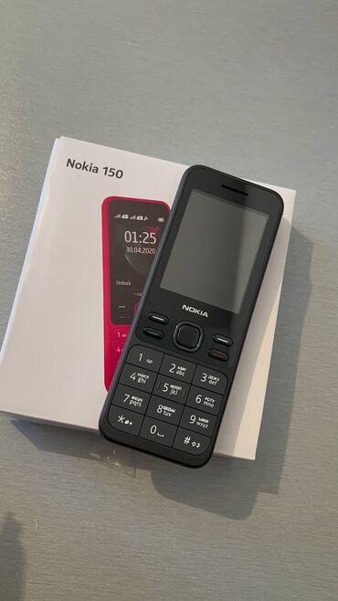 azercel nomre: Nokia 150, < 2 GB Memory Capacity, rəng - Qara, Zəmanət, Düyməli, İki sim kartlı