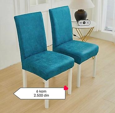 Prekrivači za nameštaj: 🍃Navlake za stolice🍃 🍃Paket sadrži 6 komada 🍃Materijal-pliš 🍃Cena-2500 — 3