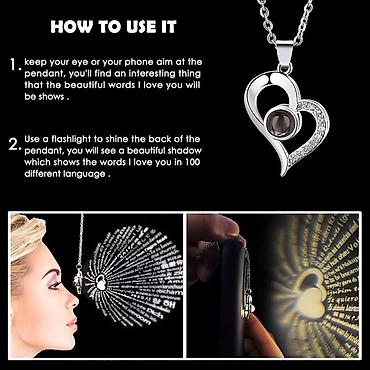 Ogrlice: Ljubavna ogrlica - Volim te na "100 jezika" Cena:1000din OGRLICA ZA — 13