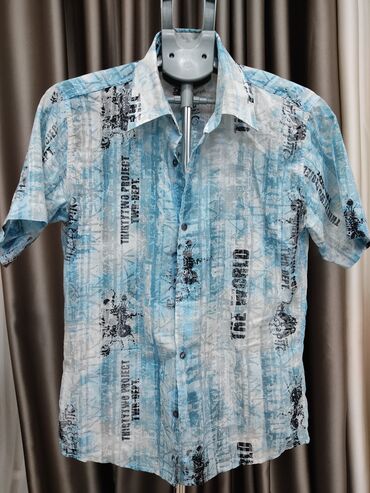 удлиненная рубашка: Рубашка L (EU 40), цвет - Синий