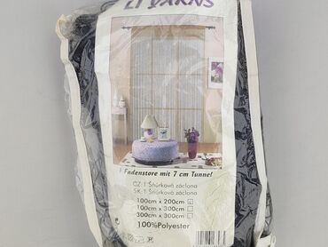 Firana sznurkowa LI YARNS w kolorze czarnym, wykonana w 100% z