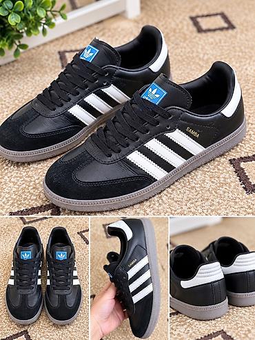 adidas sambo: Adidas Samba — классические кроссовки/кеды. - Цвет: черный с белыми — 1