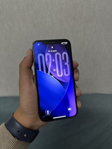 чехол на айфон 10 xs: IPhone 12, Колдонулган, 128 ГБ, Көк, Заряддоочу түзүлүш, Коргоочу айнек, Каптама, 100 %