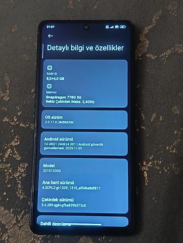 tap az iphone 7: Poco X5 Pro 5G, 256 GB, rəng - Qara, Düyməli, Sənədlərlə, Barmaq izi — 4