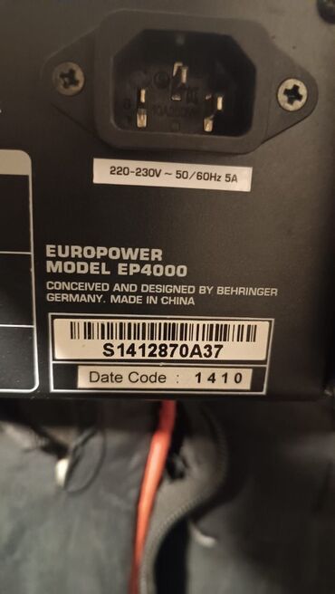 Səs gücləndiriciləri: Orginal Behringer Europower EP4000 – 2 kanallı peşəkar güc — 4