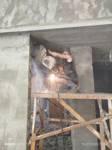 Beton işləri: Səssiz tozsuz səliqəli kəsim. Beton katlavan monolit kubik — 8