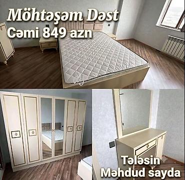 makiyaj masa: Yataq otağı dəstləri – bir neçə model seçimi 1) Boz-qızılı modern — 4