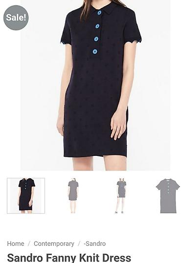 ps baletanke: SANDRO Paris polo knit haljina. Teget boje, polo model sa kragnicom i — 8
