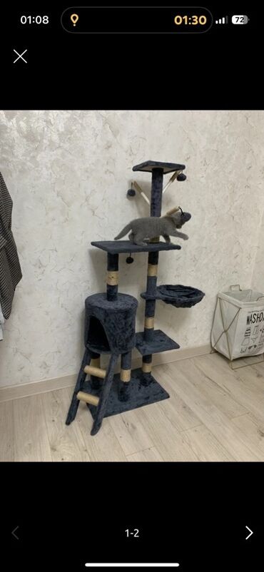 детская горка для дома: Игровой комплекс для кошек с домиком и когтеточками 6000 торг возможен