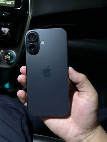 корпоративный номер: IPhone 16, Б/у, 256 ГБ, Черный, Зарядное устройство, Чехол, Коробка, 100 %