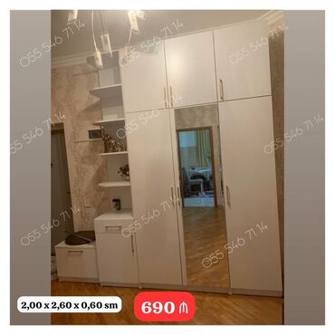 Komodlar: Yeni, 4 qapılı Düz dolab, Qarderob, paltar dolabı