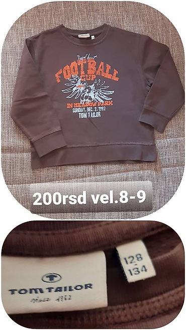 kengur patike: Tom Tailor dečji duks - Boja: tamno braon - Print napred: “Football — 1
