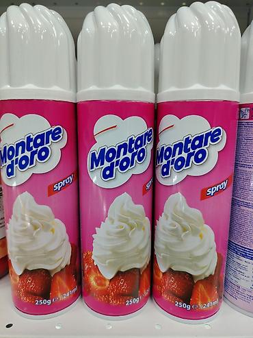 блини: Взбитые сливки Montare d’oro Spray. Текстура: воздушная, пышная — 1