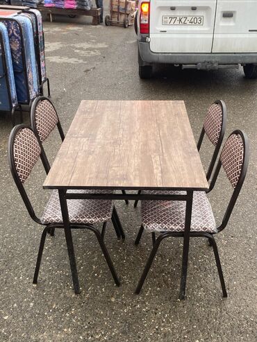 Bağ, çöl masa və oturacaq dəstləri: Yeni, Dördbucaq masa, 4 stul, Açılmayan, Stullar ilə -da lalafo.az — 6 Bağ, çöl masa və oturacaq dəstləri: Yeni, Dördbucaq masa, 4 stul, Açılmayan, Stullar ilə — 6