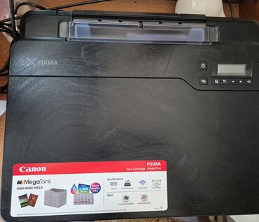 print: Canon rəngli printer. Rəngnən çap edir. Wifi bağlantısı var. Telefonla