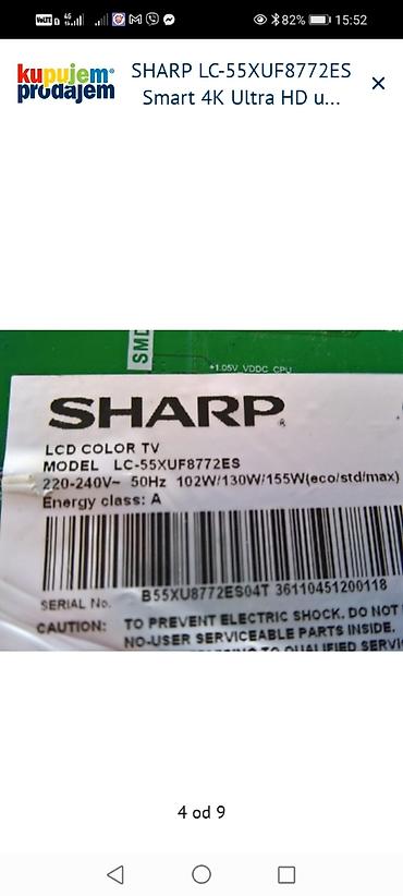 Aksesoari za TV i video: SHARP LC-55XUF8772ES Smart 4K Ultra HD – delovi Dostupne originalne — 5