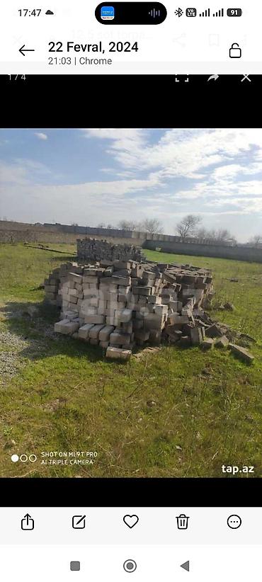 spicka bloku: Məhsul: Beton bloklar (divar/hasar tikintisi üçün) Təsvir: - Həcmi — 9