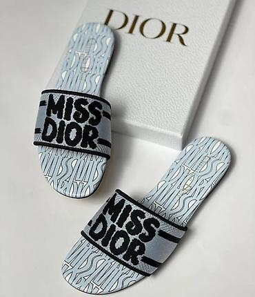 terlik: "Miss Dior" original Ölçü 38,39,40 - Model: düz altlıqlı, açıq — 4