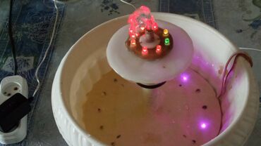 Stol lampaları: Комнатный Мини-фонтан с разноцветной подсветкой — 7