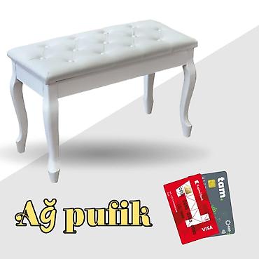 puf vazol: Piano stulu, pufik, qapaqlıdır, not kitablarını yerleşdermek üçün yeri — 1