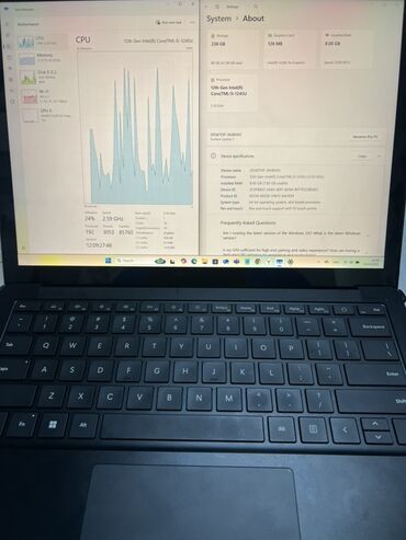 купить виндовс 10: Ноутбук, Microsoft Surface, 8 ГБ ОЭТ, Intel Core i5, 13.5 ", Татаал эмес тапшырмалар үчүн, эс тутум SSD