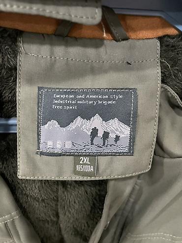 sumqayitda kurtka: Kişi qış gödəkçəsi – Rough Stock - Rəng: zeytun-yaşıl - Ölçü: 2XL — 3