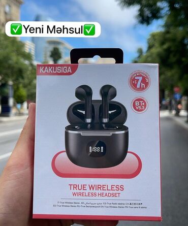 qulaqliq: Simsiz (Bluetooth) Qulaqcıqlar, rəng - Qara