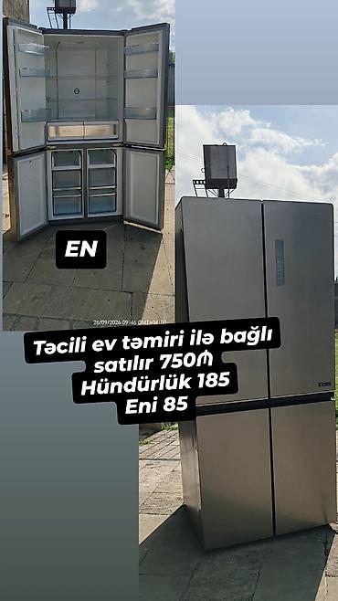 İşlənmiş 4 qapılı Midea Soyuducu Satılır, rəng - Boz
