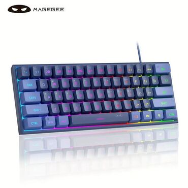 kampyuterlər: MageGee Mini 60% Oyun Klaviaturası, RGB Arxa işıqlı 61 Düymələr