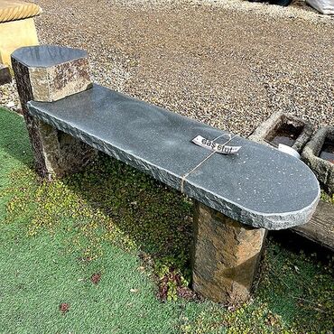 Skameykalar, lavoçkalar: Təbii daşdan hazırlanmış bağ mebeli və dekor Məhsul təsviri: - Təbii — 1