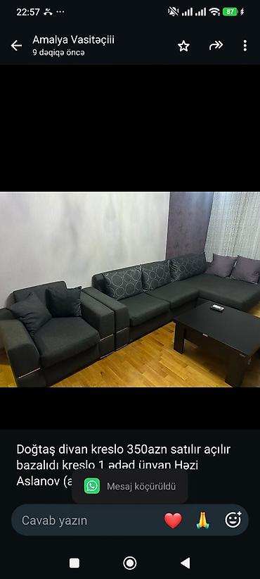 dogtaş: Doğtaş divan kreslo 350azn satılır açılır bazalıdı kreslo 1 ədəd ünvan — 1