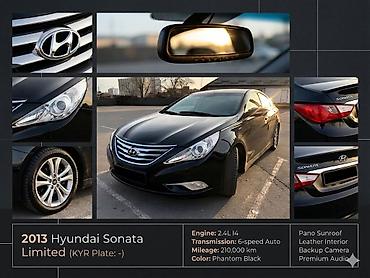 black: Hyundai Sonata: 2013 г., 2.4 л, Автомат, Бензин, Седан — 1