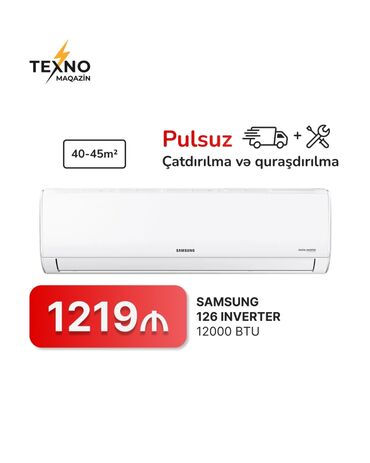 samsung kondisioner pult: Kondisioner Samsung, 40-45 kv. m, Split sistem, Kredit yoxdur, Pulsuz quraşdırılma