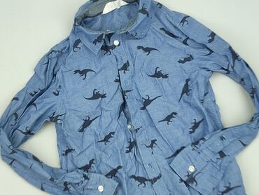 reserved biała koszula: Shirt 9 years, condition - Very good, pattern - Print, color - Blue
