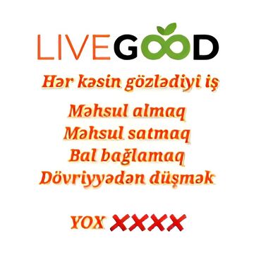 İş axtarıram (rezümelər): Salam. LiveGood şirkətində xanım və bəy işçilər axtaılır. İş onlayn və