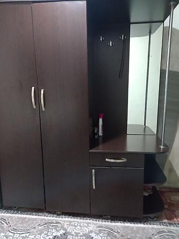 Ev üçün mebel: Qapıdaxili dəhliz üçün funksional dolab-komod dəsti - Material: tünd — 3