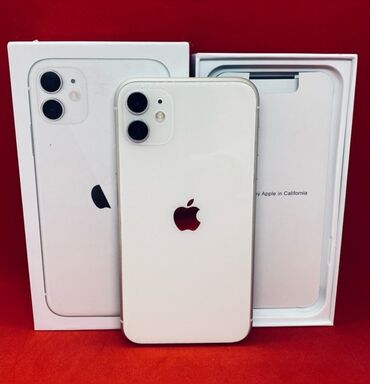 Çəngəllər: IPhone 11, 128 GB, Ağ, Zəmanət, Kredit, Barmaq izi