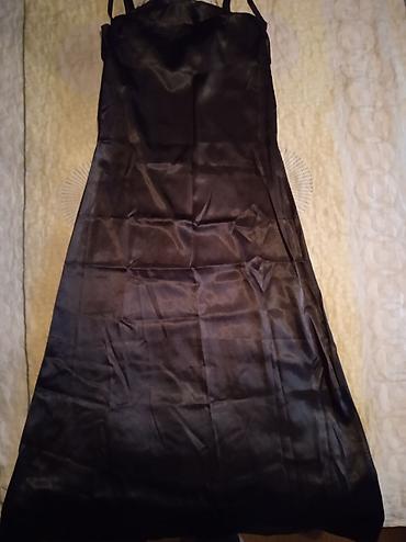 makaronka don: Qadın üçün qara atlas slip-stil don. - Material: ipək-effektli — 3
