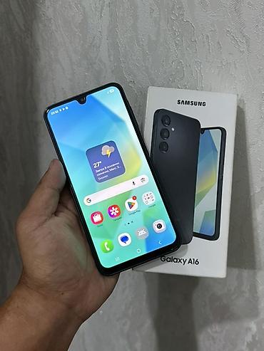 micro cd: Samsung Galaxy A16, Б/у, 128 ГБ, цвет - Синий, 2 SIM — 2